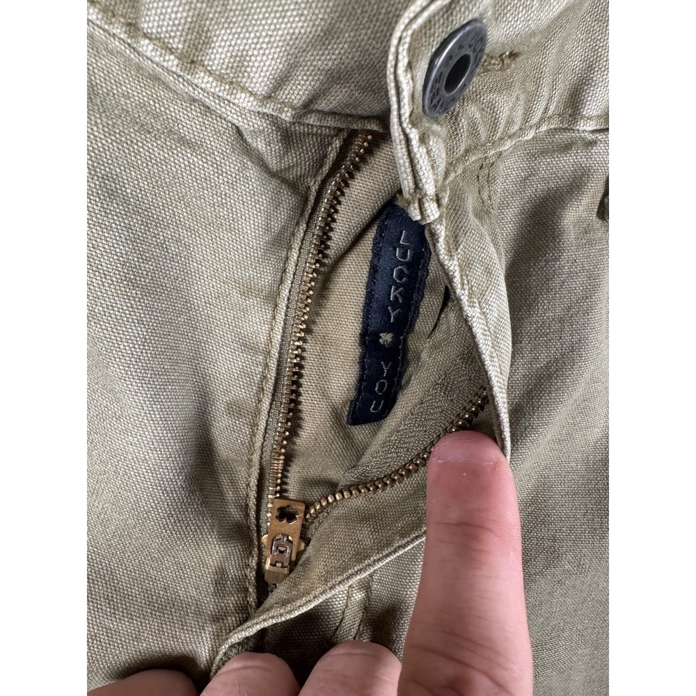 Lucky Brand 221 Original Straight Pants Mens 36x32 Olive‎ Green Casual Stretch - Picture 6 of 12